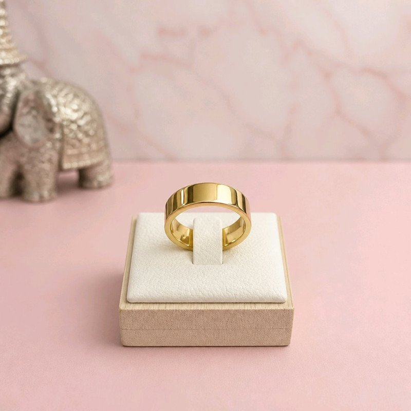 ANILLO DE ACERO DORADO