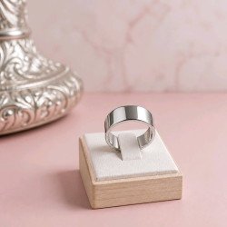 ANILLO DE ACERO PLATA