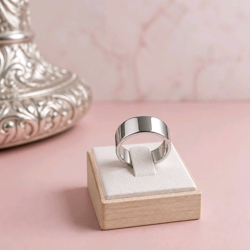 ANILLO DE ACERO PLATA