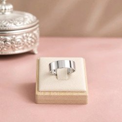 ANILLO DE ACERO PLATA