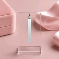 COLGANTE DE PLATA LINGOTE DE  4X30 MM