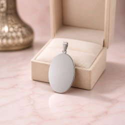 COLGANTE DE ACERO CON PLACA DE 40 X 27 MM