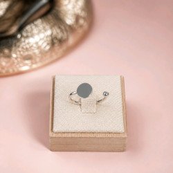 ANILLO DE ACERO AJUSTABLE PLATA