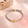 Pulsera Cierre Arbol Ajustable con Plaquita de Acero Inoxidable