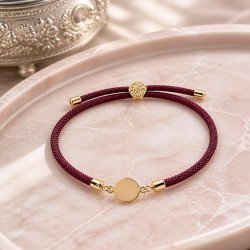 Pulsera Cierre Arbol Ajustable con Plaquita de Acero Inoxidable