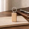 Llavero de madera rectangular