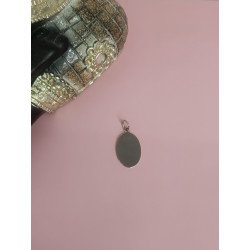 COLGANTE DE PLATA OVALADO DE 24X14 MM