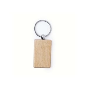 Llavero de madera rectangular